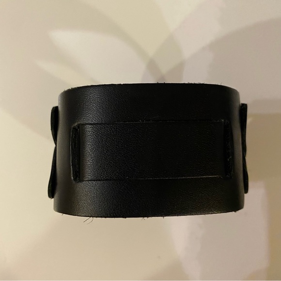 Vintage Leather Cuff Watch Bands Black - Picture 6 of 9
